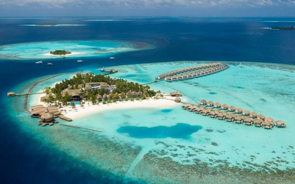 Outrigger Maldives Maafushivaru Resort on Maafushivaru Island in the Maldives